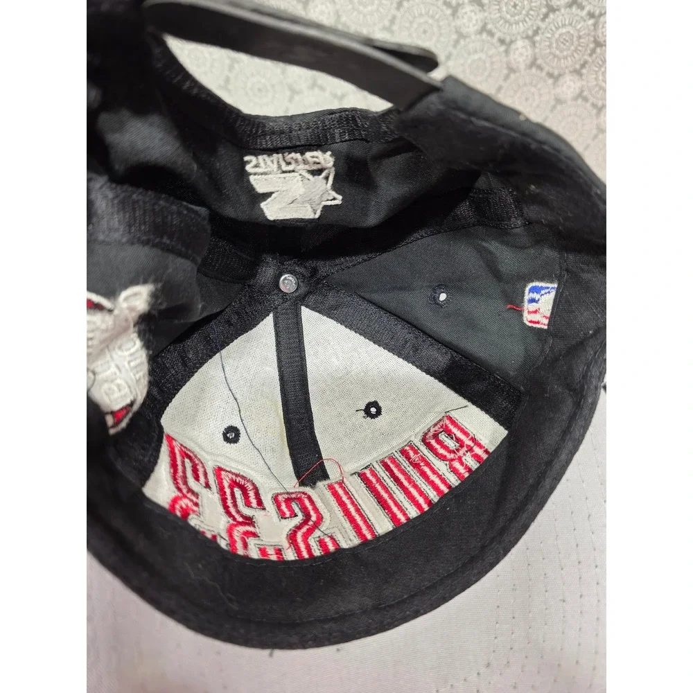 Chicago Bulls 33 Pippen‎ Starter Black Red Embroidered Snapback Hat Cap NBA